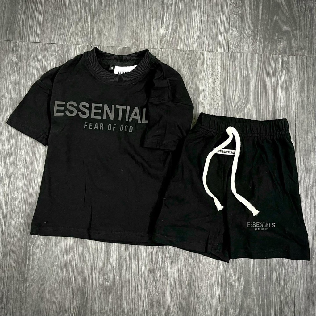 Bộ chữ essentials cotton nhiều mầu cho bé trai bé gái size nhỡ 14-30kg XHN890