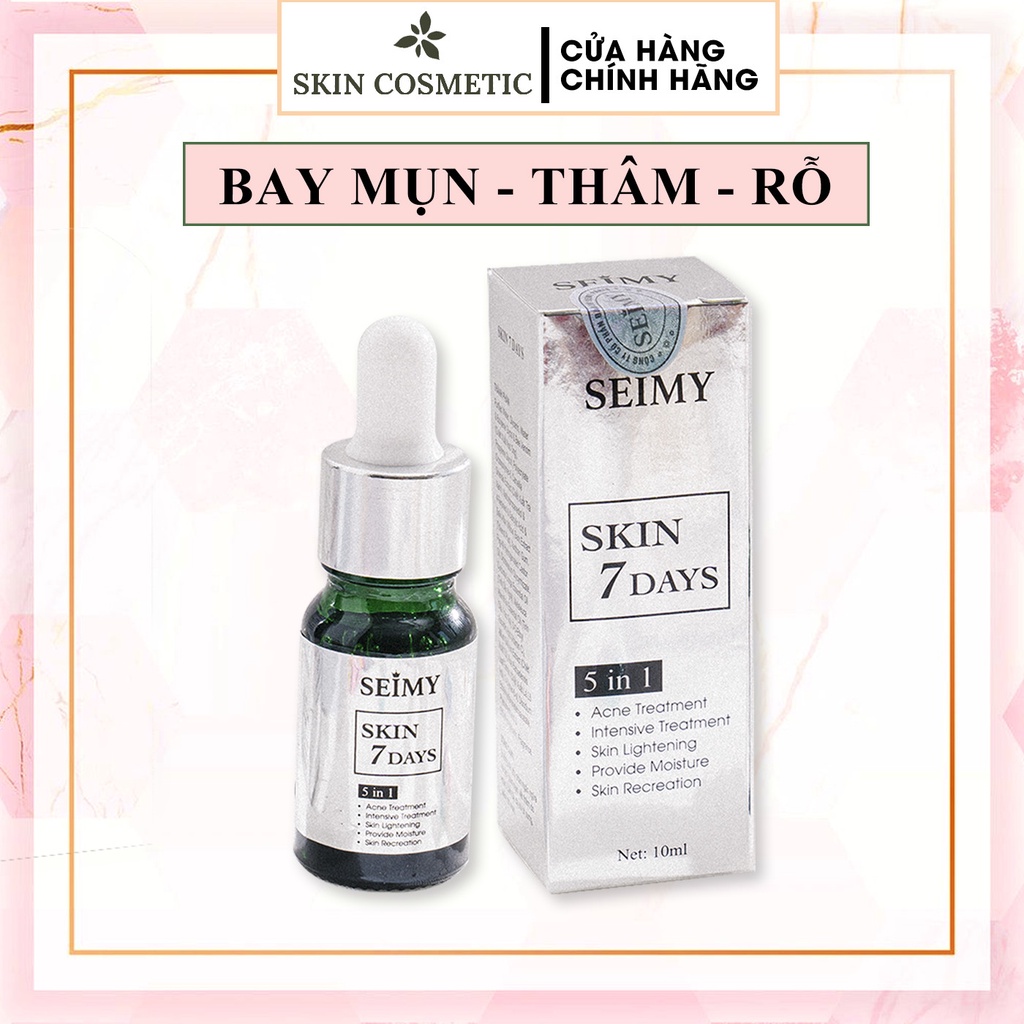 Serum giảm mụn thâm rỗ Seimy - Skin 7 Days - Công dụng 5 trong 1 hiệu quả 7-14 ngày