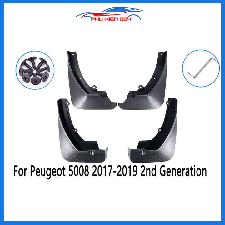 Bộ 4 chắn bùn Peugeot 5008 2017-2018-2019 chuẩn theo xe