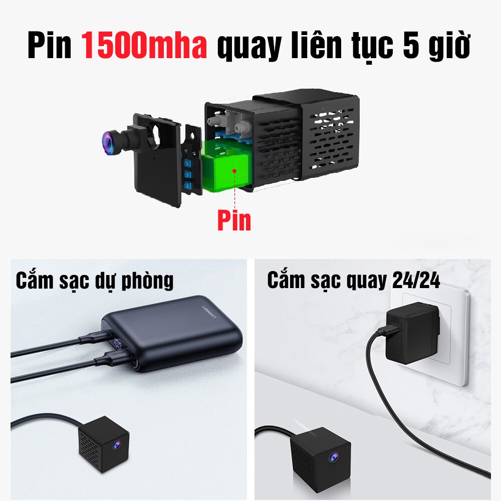 Vstarcam CB71 Camera Mini IP WiFi Full HD 1080P, Báo động chống trộm - Hàng Chính Hãng Bảo Hành 12 Tháng