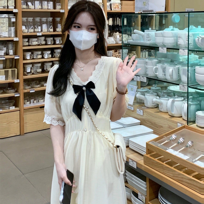 Đầm Tay Ngắn Thiết Kế Độc Đáo Thời Trang Mùa Hè Xinh Xắn Cho Nữ