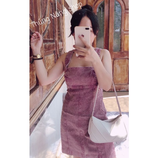 Đầm Body Jean Co Giãn, Hình Chụp Thật