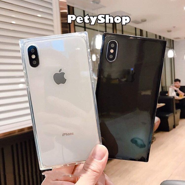 Ốp dẻo trong vuông iPhone 7Plus/8Plus/X/XS/XSMAX