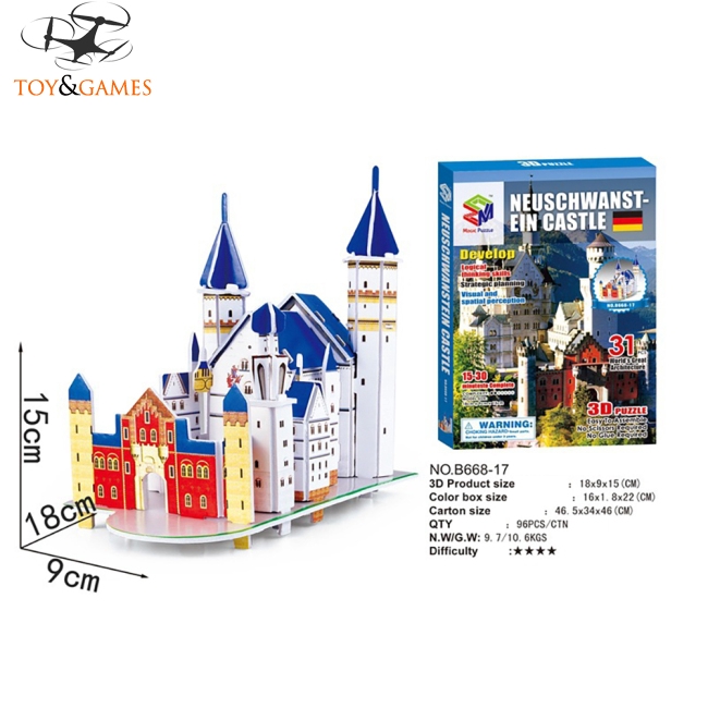 Đồ chơi lắp ráp mô hình công trình kiến trúc 3d tùy chọn kiểu dáng dành cho bé