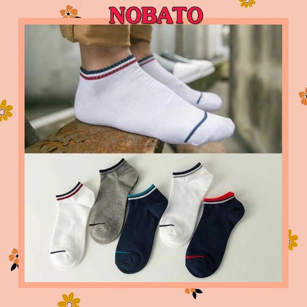 Vớ tất nam nữ ngắn cổ dáng lười viền cổ siêu hot TN04