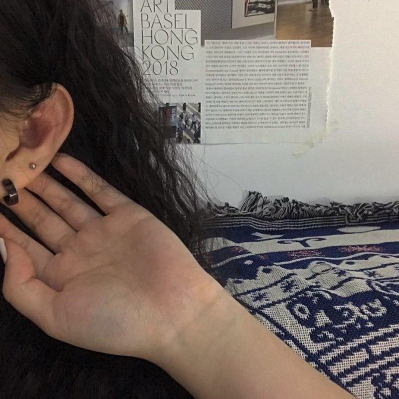 Khuyên Tai Dạng Kẹp Hình Tròn Phong Cách Hiphop Thời Trang