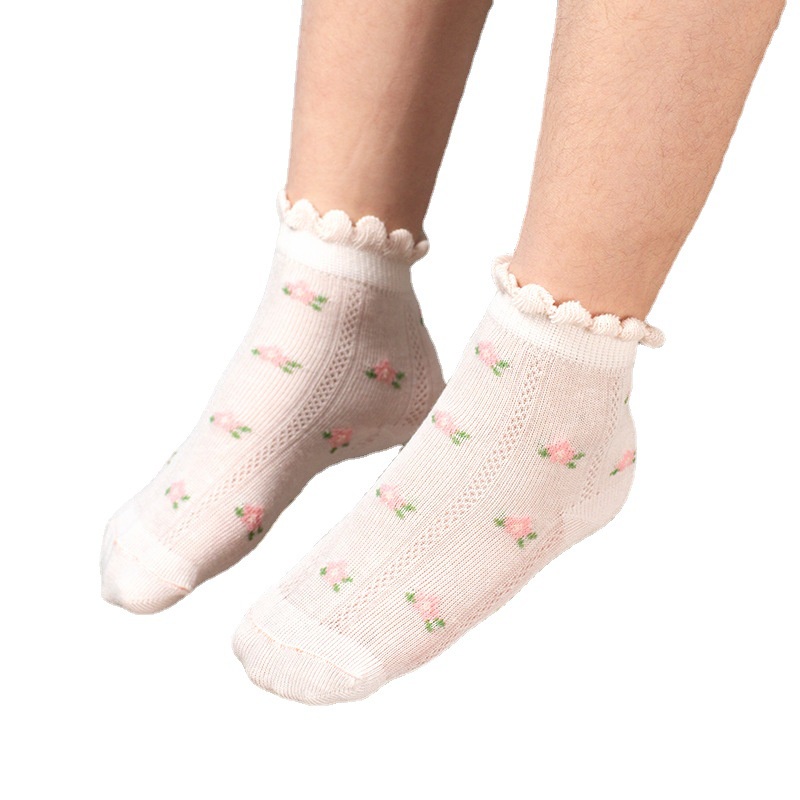 Set 5 Đôi Tất Cotton Siêu Mỏng Phối Nơ Xinh Xắn Cho Bé Gái