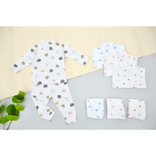 Bộ moon cổ 3p chất PETIT Size 6-9/9-12/12-18/18-24/24-36m