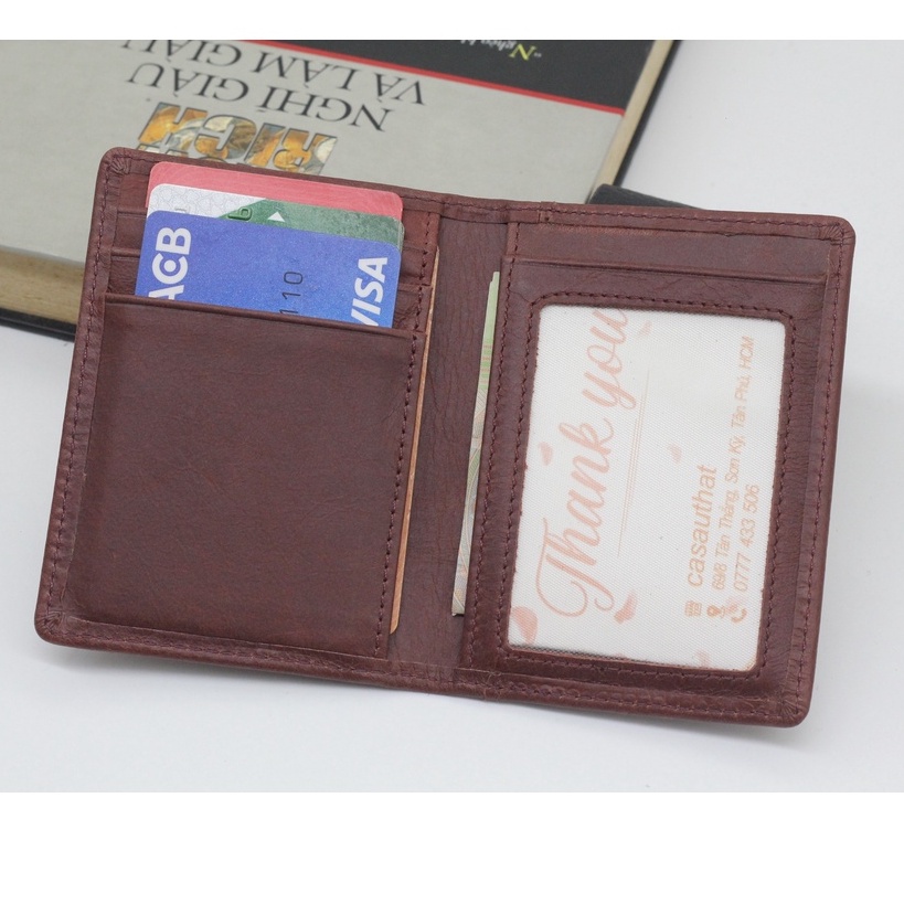 Ví Da Đựng Thẻ Card, Ví Đựng Thẻ ATM Giấy Tờ Da Bò Cao Cấp Nhỏ Gọn Tiện Lợi VT01