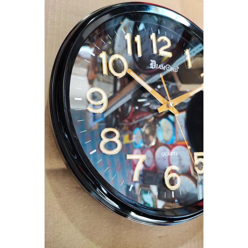 Đồng hồ treo tường số dạ quang máy kim trôi cực bền yên tĩnh D51