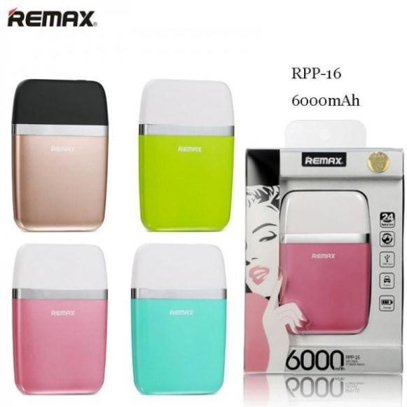 Sạc dự phòng 6000mAh Aroma RPP-16 REMAX - Hàng chính hãng