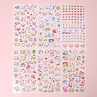 Set Sticker bóc dán hình cún cute dùng trang trí sổ, đồ dùng cá nhân xinh xắn