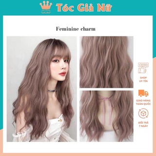 Tóc giả xù hồng khói💟💟FREESHIP💟💟 TÓC GIẢ XÙ LỬNG HỒNG 8269