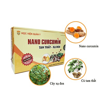 Nano Curcumin tam thất xạ đen Học viện quân y giúp giảm các triệu chứng viêm đau dạ dày, giảm tác dụng phụ của hóa trị