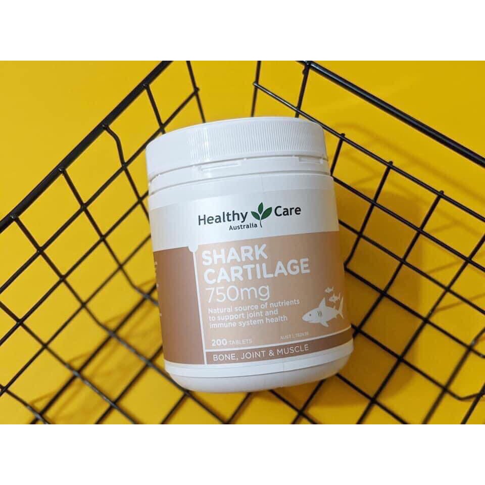 Viên uống sụn cá mập Healthy Care Shark Cartilage 750mg 200 viên