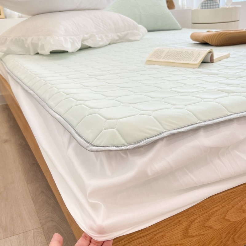 Chiếu điều hoà mủ cao su non bo chun thoáng mát mềm mịn (tặng kèm 2 vỏ gối cùng bộ)