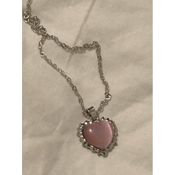 ⋆ ˚｡⋆୨୧˚ 2 set vòng cổ bạc mặt hình trái tim vintage coquette y2k! Vòng cổ thời trang hình trái tim cho phụ nữ ˚୨୧⋆｡˚ ⋆