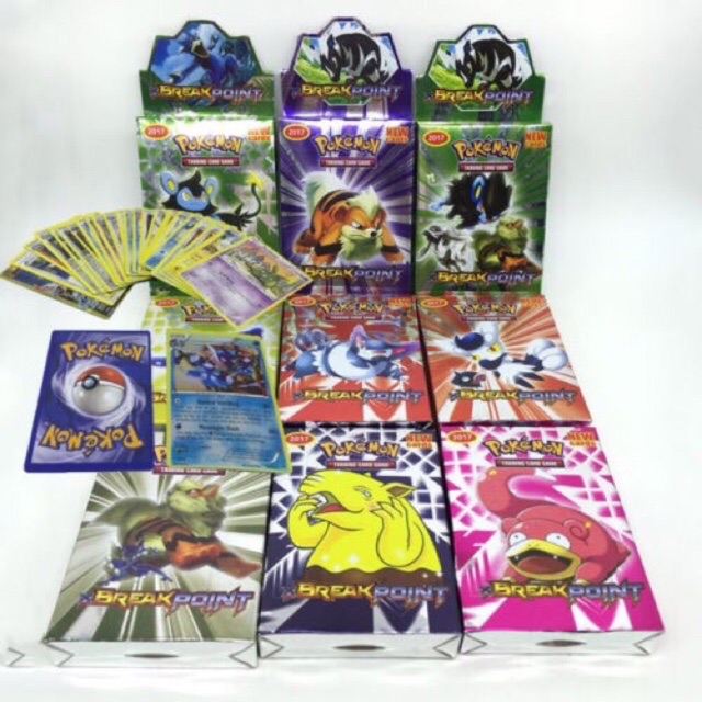 Sỉ 10 bộ thẻ bài hộp giấy Pokemon ( bộ 25 thẻ)