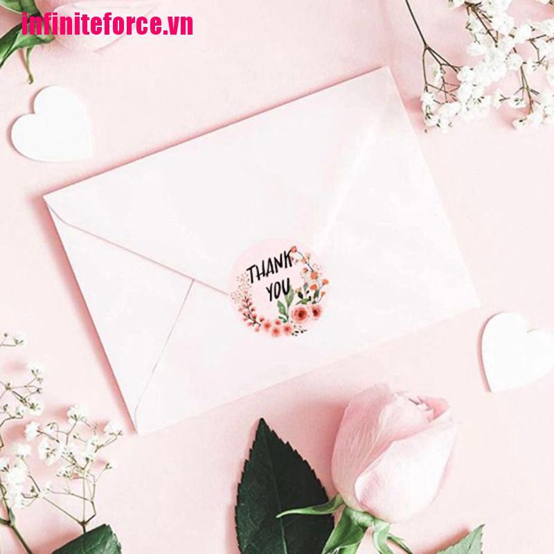 Cuộn 500 Sticker Chữ Thank You Xinh Xắn Dùng Trong Trang Trí