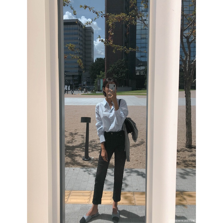 Áo Sơ Mi Dài Tay Cổ Đức Muse Basic Shirt CHERRYKOKO