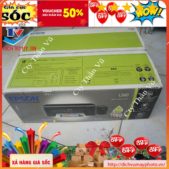 Máy in Epson đa chức năng L360 hàng bền in photocopy scan hàng mới nguyên hộp chạy ổn định