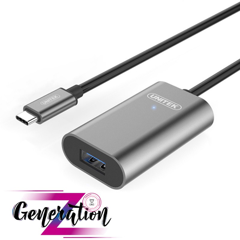 CÁP CHUYỂN TYPE-C RA USB NỐI DÀI 3.0 DÀI 5M UNITEK (U304AGY)