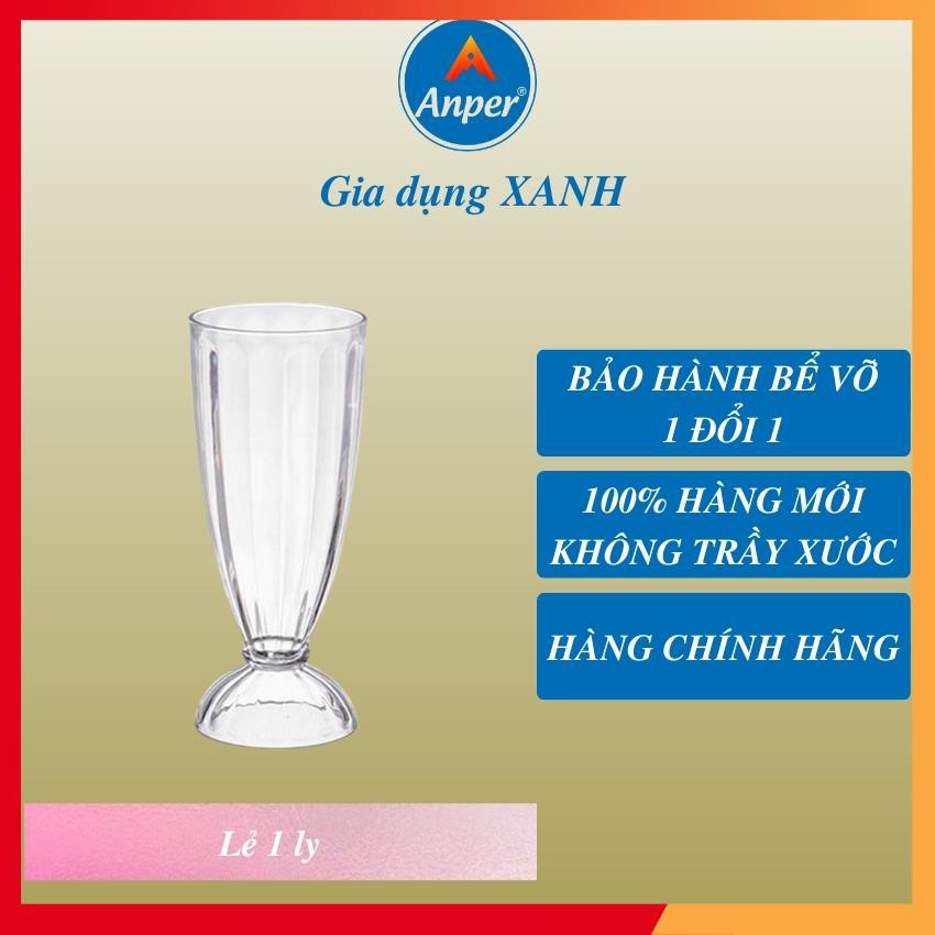 Sell Ly Cốc Thủy Tinh 340ml  Đựng Kem Sinh Tố Dáng Cao Sang Trọng , Ly Thủy Tinh Dễ Thương IC010 !