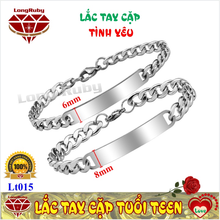 VÒNG TAY ĐÔI DỄ THƯƠNG KHÔNG ĐEN | LẮC CẶP INOX Chữ I LOVE CK, I LOVE VK