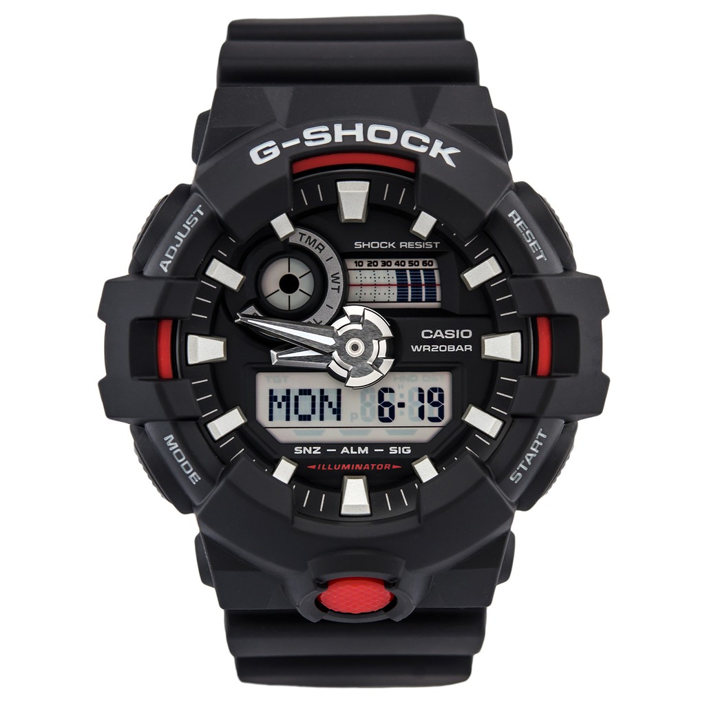 [Mã FARSBR243 giảm 15% đơn 249K] Đồng hồ nam dây nhựa Casio G-Shock chính hãng Anh Khuê GA-700-1ADR