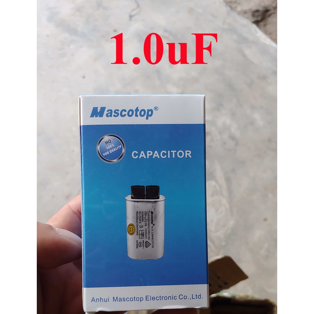 Tụ Lò vi sóng   - Loại tốt 1.0uF - Loại cao cấp hãng Mascotop 1.0 1.1uF không chì Capa Capacitor LVS