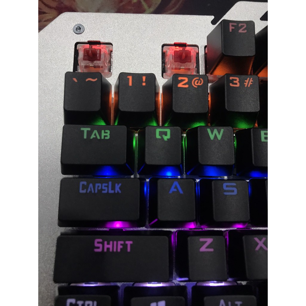 BÀN PHÍM CƠ RED SWITCH CHUYÊN NGHIỆP DÀNH CHO GAME THỦ AULA F 2008 MÀU BẠC CỔNG USB CÓ ĐÈN LED