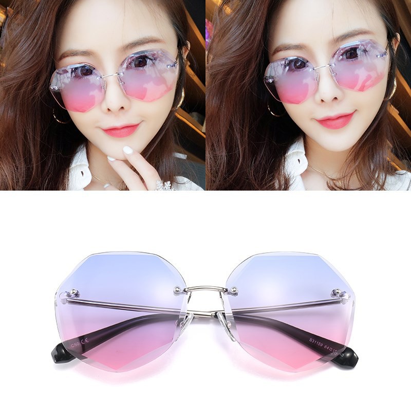 Kính Mát Nữ Đa Giác Thời Trang Cá Tính Tròng Không Viền Nhiều Màu Sắc | BigBuy360 - bigbuy360.vn