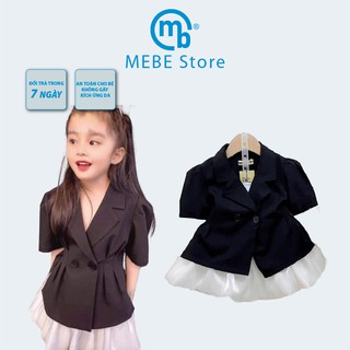 Đồ bộ bé gái,sét áo vest - chân váy xoè bồng cho bé từ 18-30kg