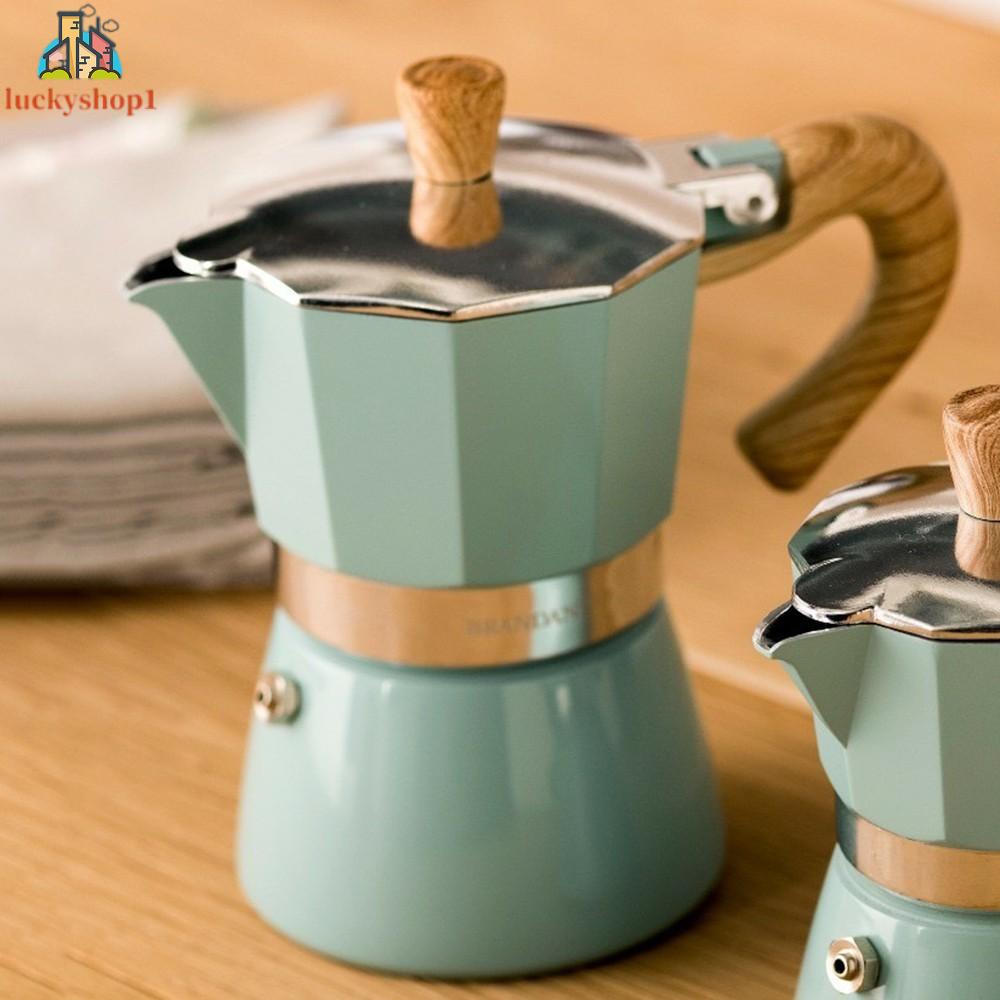 Bình Pha Cà Phê Trên Bếp Moka Espresso Của Ý Chất Liệu Nhôm  150 / 300ml