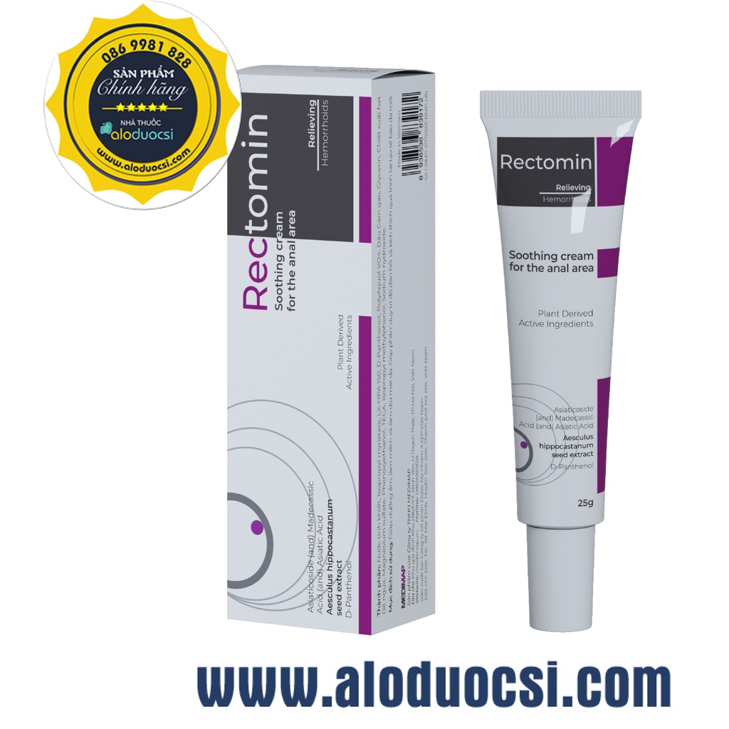 Gel bôi trĩ Rectomin tuýp 25g