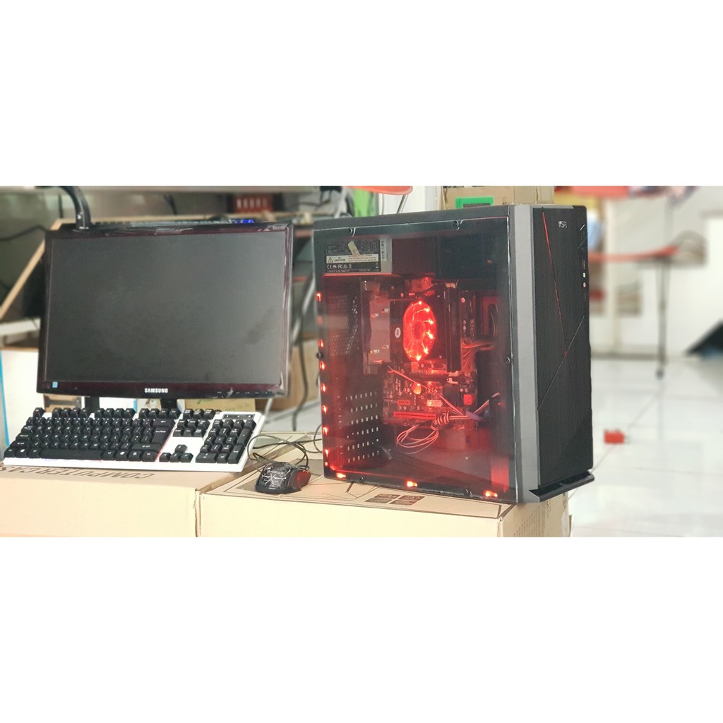 Máy vi tính chơi game lol max setting, A8 6600k, Ram 8G, Vga 4G, kèm màn hình 22inch