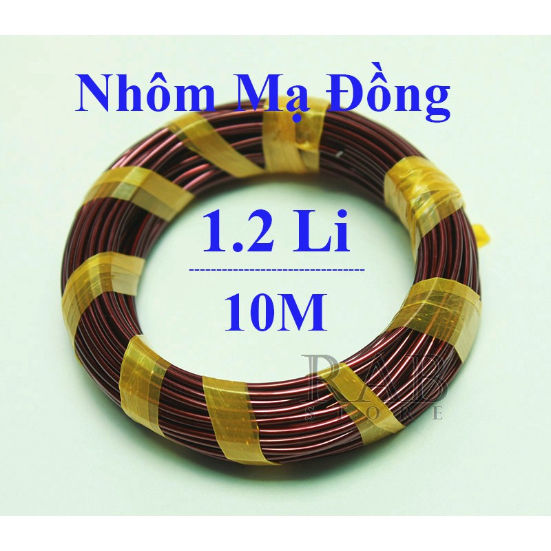 10m nhôm mạ đồng 1.2li, nhôm mạ đồng ghép lan, nhôm mạ uốn kiểng