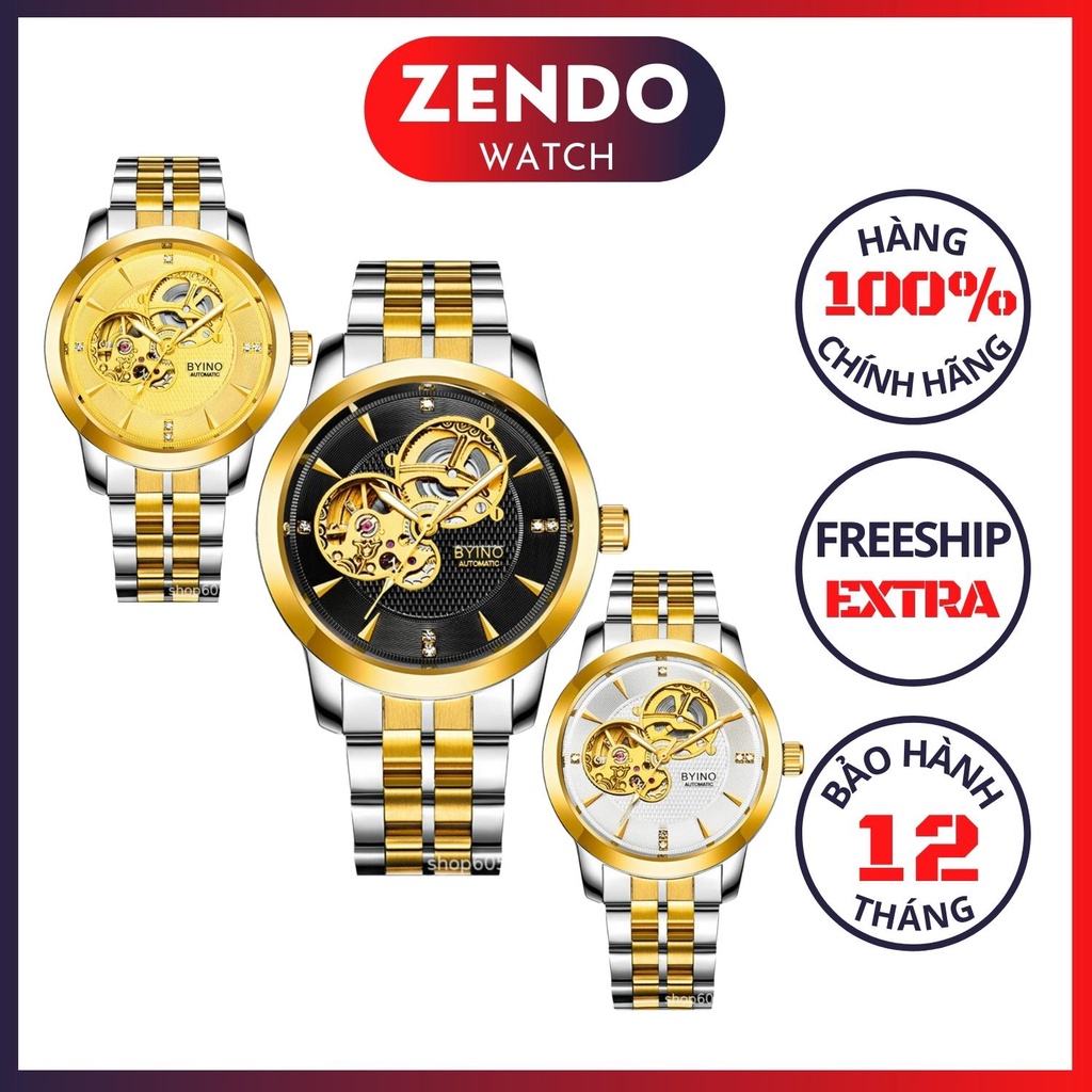 Đồng Hồ Nam BYINO Máy Cơ Dây Kim Loại Mặt 42 A09 - ZENDO WATCH