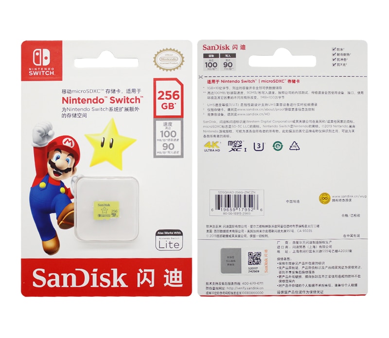 Thẻ Nhớ SANDISK Micro Sd 256gb 128gb 64gb 4k Ultra Hd Tf Cho Nintendo Interrupter | BigBuy360 - bigbuy360.vn