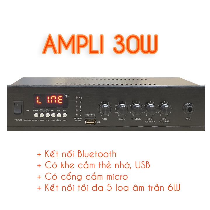 Bộ loa âm trần nghe nhạc giải trí gia đình, quán cafe, nhà hàng, siêu thị, spa...