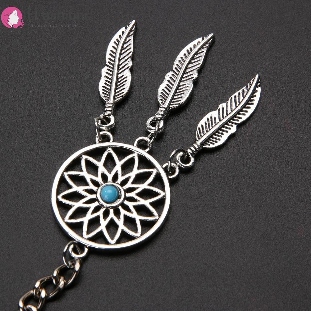 Móc Khóa Hình Dreamcatcher Phối Lông Vũ Thời Trang