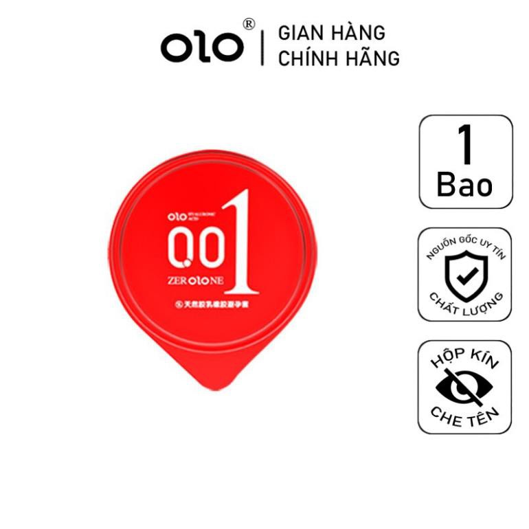 Bao Cao Su Siêu Mỏng OLO 001 Goddess Bao Cao Su Nhiều Gel Bôi Trơn 1 BCS