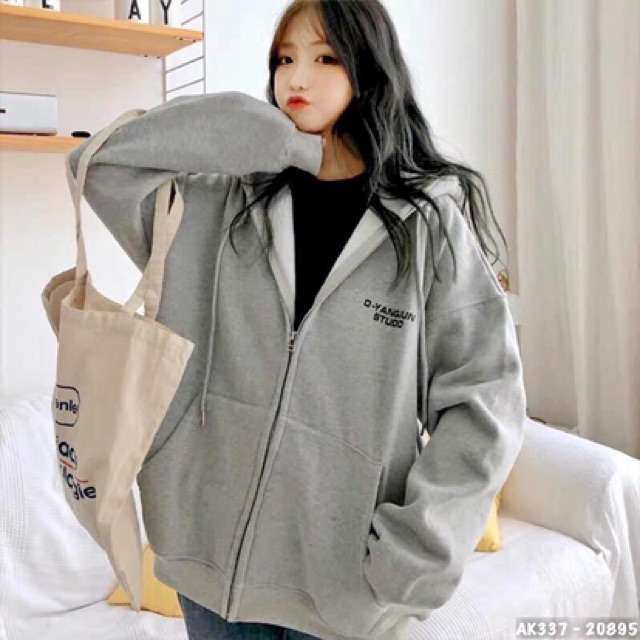 Áo Khoác Nỉ Bông Form Rộng UNISEX Hàng QC Áo Khoác Nữ Khoá Kéo Jackets Nỉ Nam Nữ in D-YA - AK3337 | BigBuy360 - bigbuy360.vn