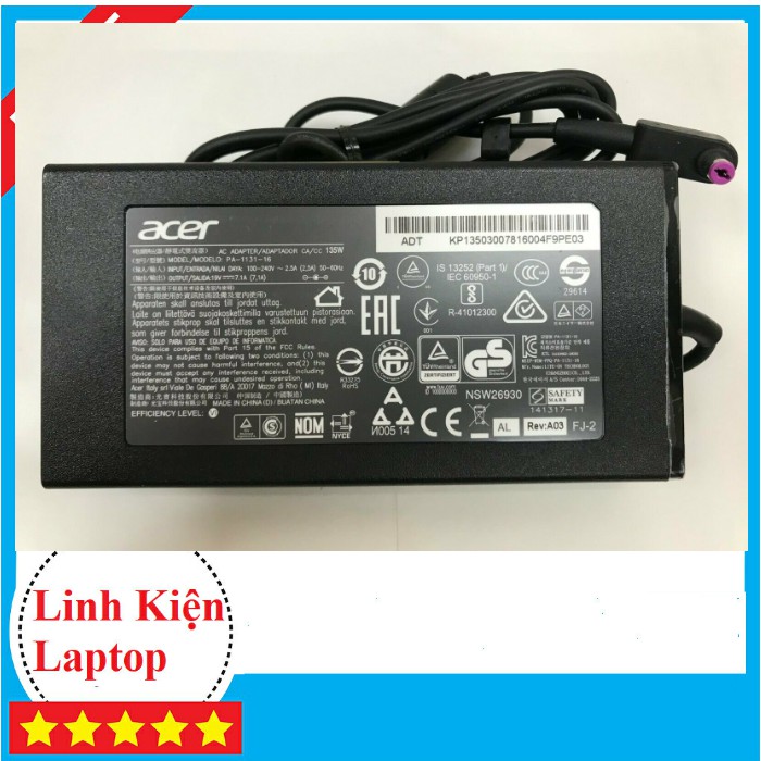 Sạc Laptop Acer 19V 7.1A 135W (Adapter acer 7.1a )