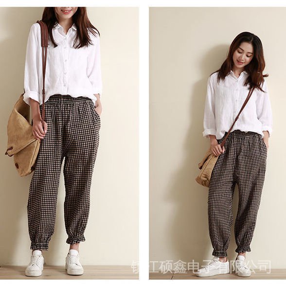 Áo Sơ Mi Cotton Lanh Tay Dài Dáng Rộng Phong Cách Thời Trang Mới Cho Nữ