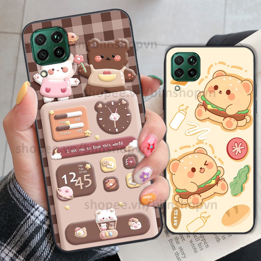 Ốp Huawei Nova 7i in hình gấu chocolate kẹo ngọt siêu đẹp siêu xinh