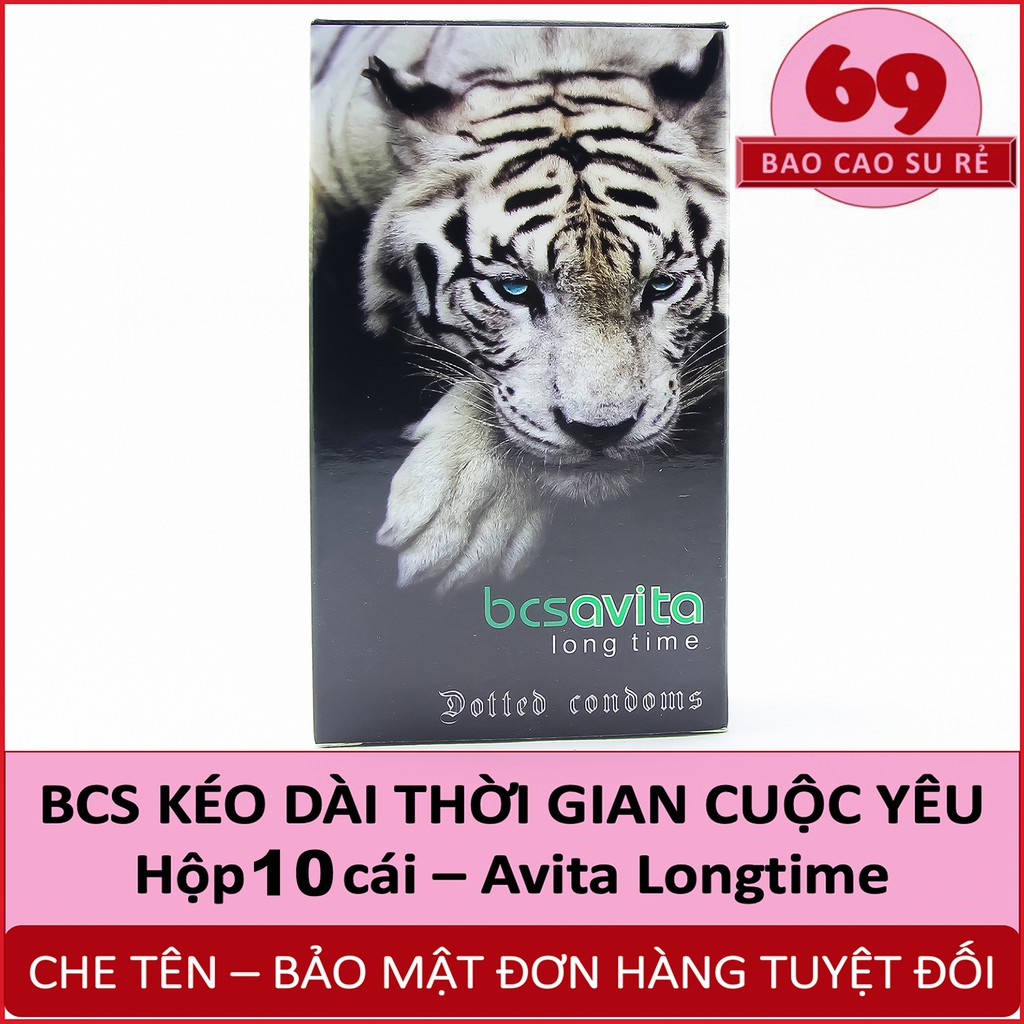 Bao cao su kéo dài thời gian cuộc yêu Avita Longtime hộp 10 cái