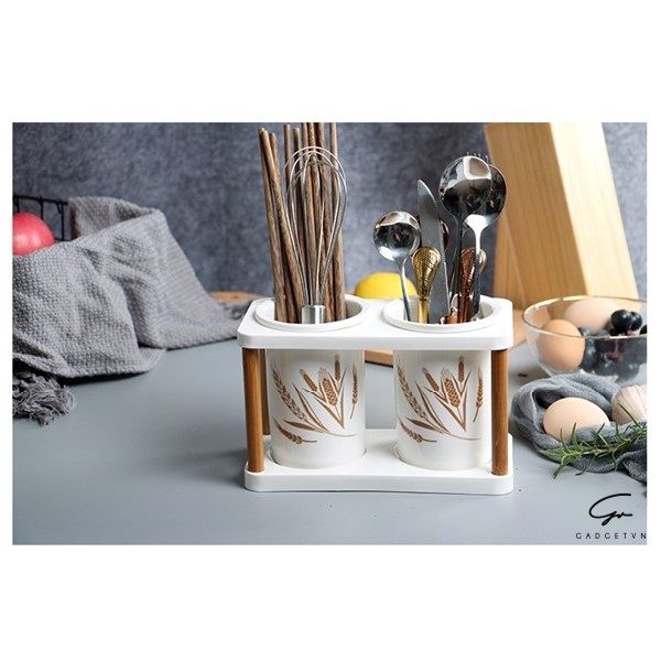 Ống đựng đũa 2 ống | BigBuy360 - bigbuy360.vn