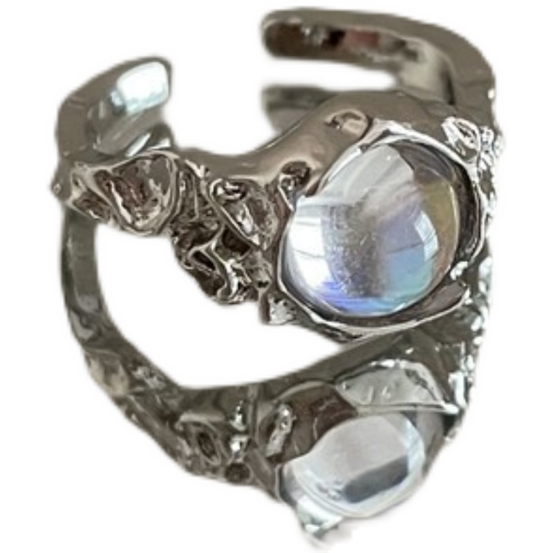 Nhẫn Đính Đá Opal Sang Trọng Thời Trang Cho Nữ