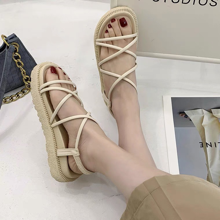 Sandal nữ đế bằng quai ngang siêu nhẹ SD122